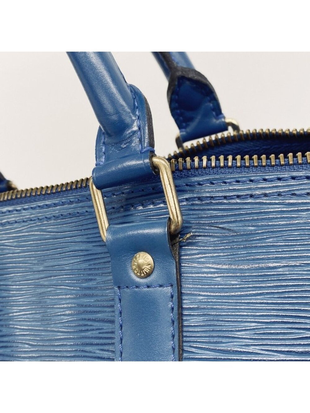 ★SOLD★ Louis Vuitton Boston Bag Epi Keepall 50 Toledo Blue - Picture 7 of 10